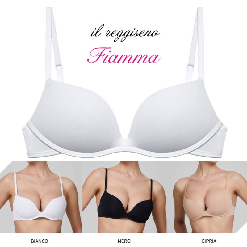 Reggiseno donna push-up microfibra Jadea Fiamma