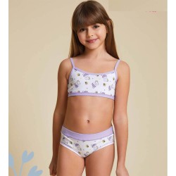 Coordinato bimba brassiere e slip cotone Jadea 852