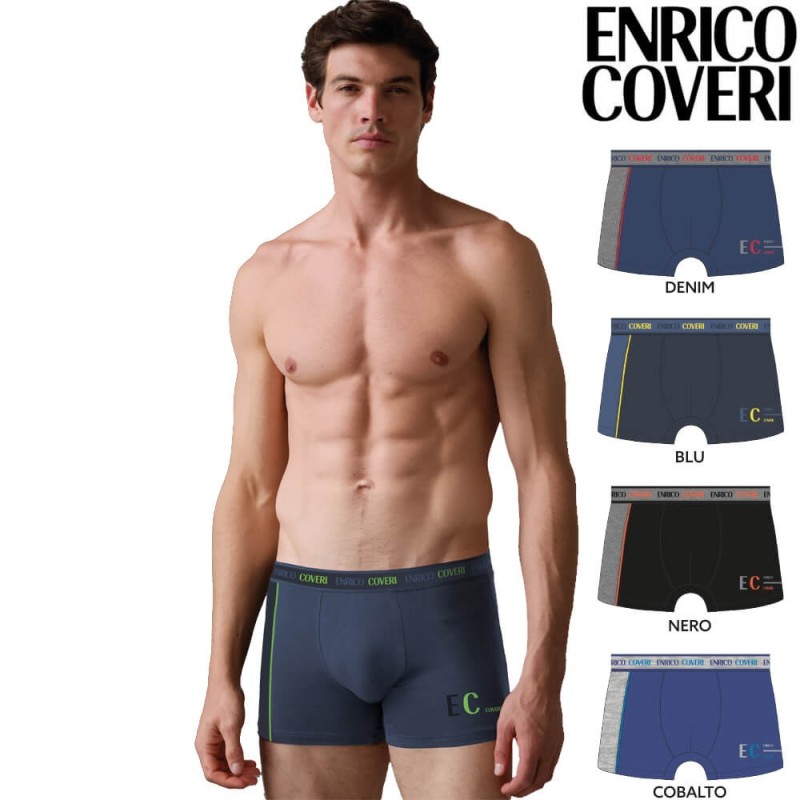 Boxer uomo cotone elasticizzato Enrico Coveri EB1334 - 6 boxer