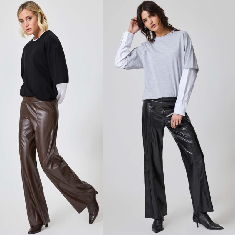 Pantalone donna similpelle Jadea 4013