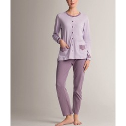 Pigiama donna aperto caldocotone interlock Infiore ADY654633