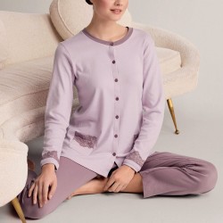 Pigiama donna aperto caldocotone interlock Infiore ADY654633