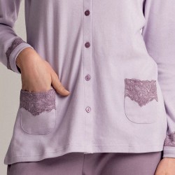 Pigiama donna aperto caldocotone interlock Infiore ADY654633