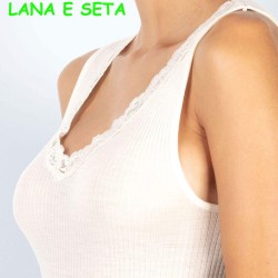 EGI CANOTTA DONNA LANA E SETA SPALLA LARGA 1488
