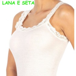 EGI TOP DONNA LANA E SETA SPALLINA STRETTA 1491