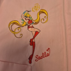 Grembiule scuola rosa con zip bimba Siggi Winx taglia 100
