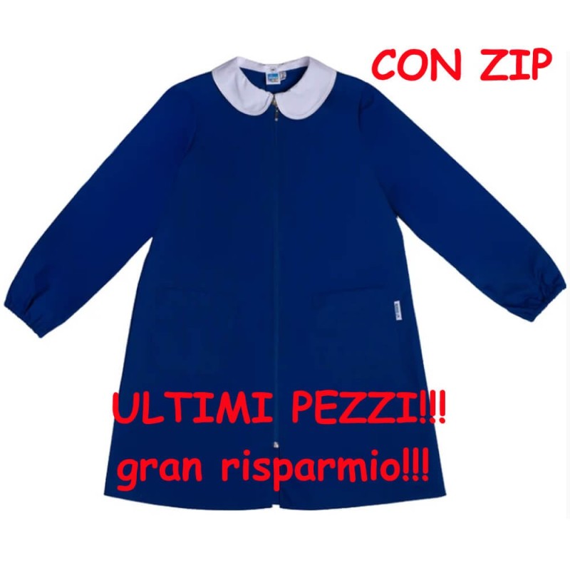 Grembiule scuola blu con zip bimba Siggi Winx