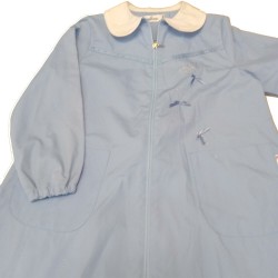 Grembiule scuola azzurro con zip bimba Siggi