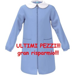 Grembiule scuola azzurro con zip bimba Siggi
