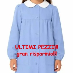 Grembiule scuola azzurro con bottoni bimba Siggi