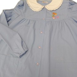 Grembiule scuola azzurro con bottoni bimba Siggi