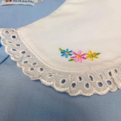 Grembiule scuola azzurro con bottoni bimba Siggi