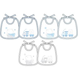 Bavetta baby ciniglia Ellepi AD9924 - 6 pezzi