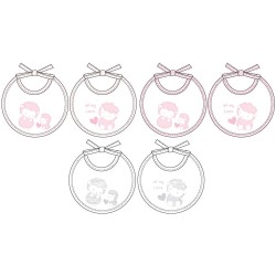 Bavetta baby ciniglia Ellepi AD9921 - 6 pezzi