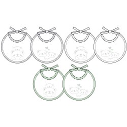 Bavetta baby ciniglia Ellepi AD9922 - 6 pezzi