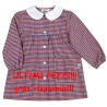 Grembiule asilo quadro rosso blu bimba Siggi