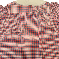 Grembiule asilo quadro rosso blu bimba Siggi