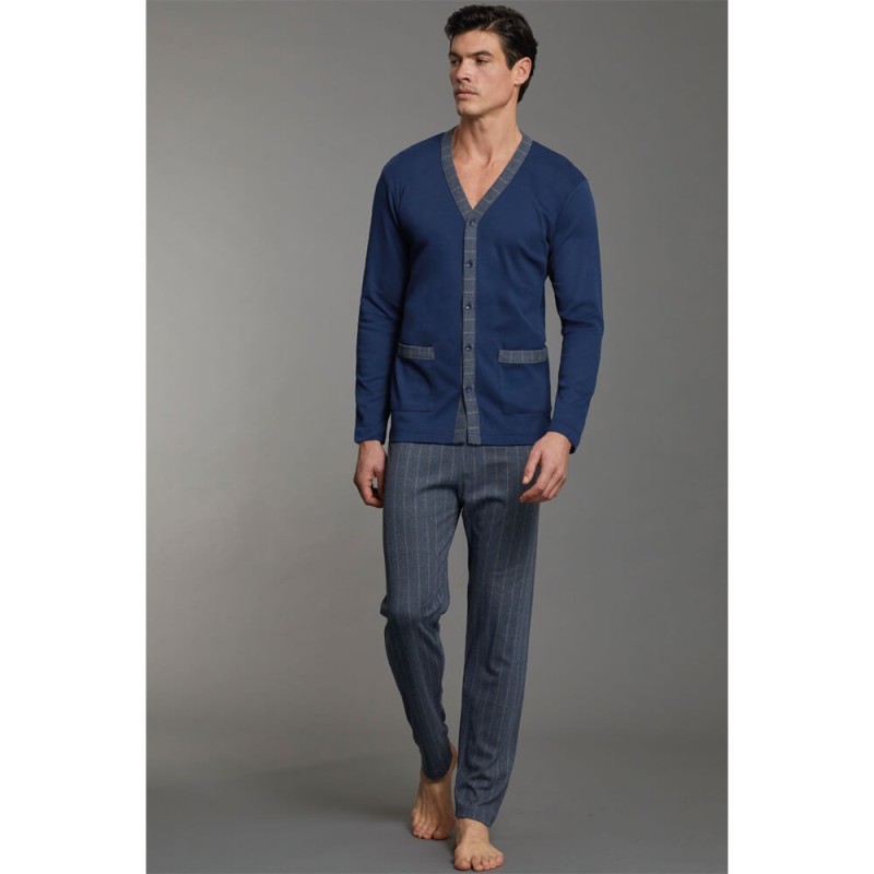 Pigiama uomo aperto caldocotone interlock Enrico Coveri EP2248