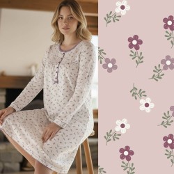 Camicia da notte donna caldocotone interlock Karel KI1003