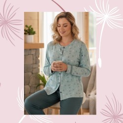 Pigiama donna aperto caldocotone interlock KI1027