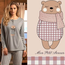 Pigiama donna caldocotone interlock Karel KI1080