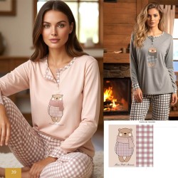Pigiama donna caldocotone interlock Karel KI1080