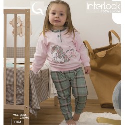 Pigiama baby in caldocotone interlock Gary 1153