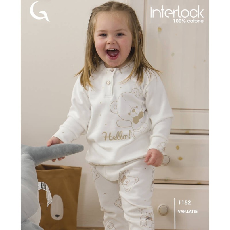 Pigiama baby caldocotone interlock Gary 1152