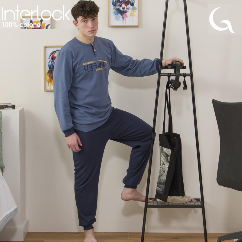Pigiama ragazzo caldocotone interlock Gary 4138