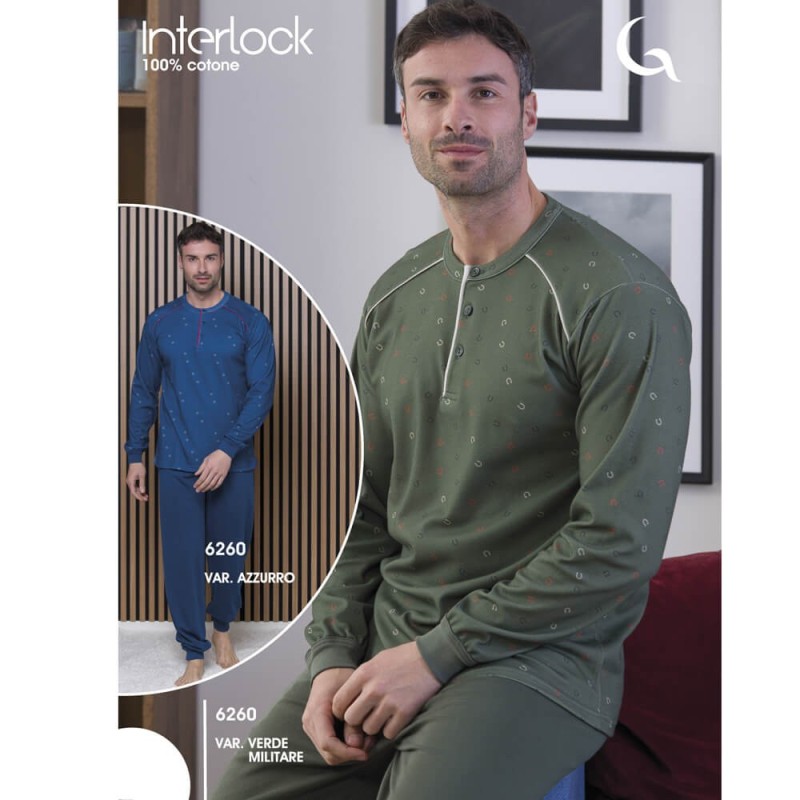 Pigiama uomo caldocotone interlock Gary 6260