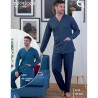 Pigiama uomo aperto caldocotone interlock Gary 6272