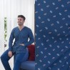 Pigiama uomo aperto caldocotone interlock Gary 6272