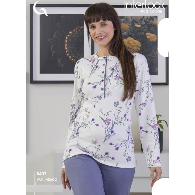 Pigiama donna caldocotone interlock Gary 5407