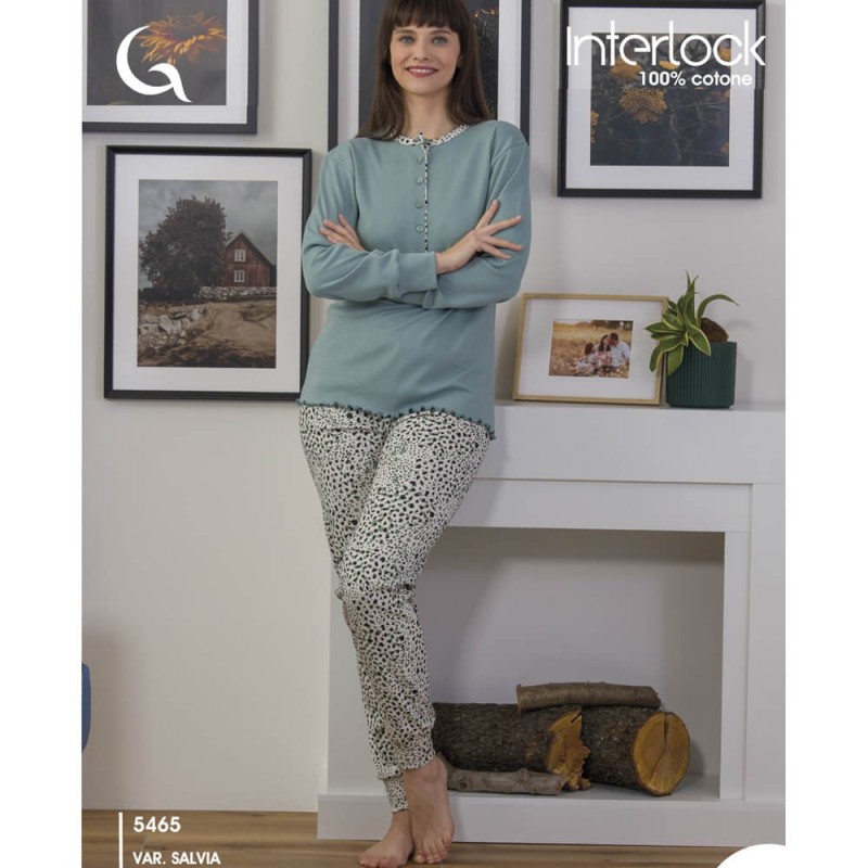 Pigiama donna caldocotone interlock Gary 5465