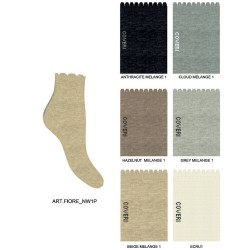 Calza bimba corta caldocotone Enrico Coveri Fiore NW1P - 6 paia