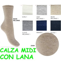 Calza donna midi con lana Enrico Coveri Chloe 3Ass - 6 paia