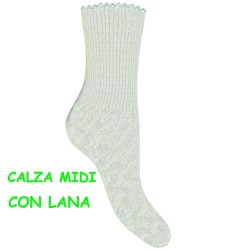 Calza donna midi con lana Enrico Coveri Chloe 2Ass - 6 paia