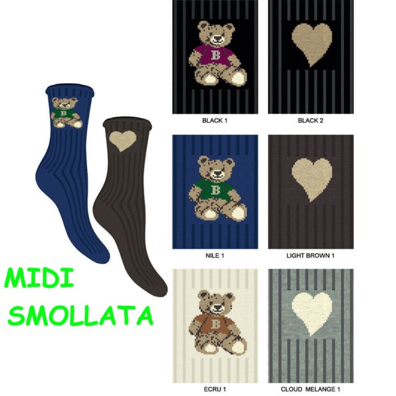 Calza bimba midi caldocotone Enrico Coveri Stella 6Ass - 6 paia