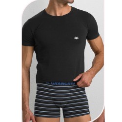 Coordinato uomo boxer e t-shirt Il granchio GC1352 nero
