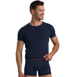 Coordinato uomo boxer e t-shirt Il granchio GC1352 blu