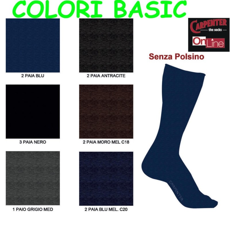 CARPENTER 12 PAIA CALZA UOMO CALDOCOTONE CORTA 0354