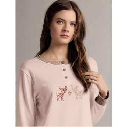 Pigiama donna caldocotone interlock Infiore BMB654621