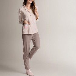 Pigiama donna aperto microcoral Infiore TND654572