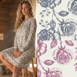 Camicia da notte donna caldocotone interlock Karel KI1033