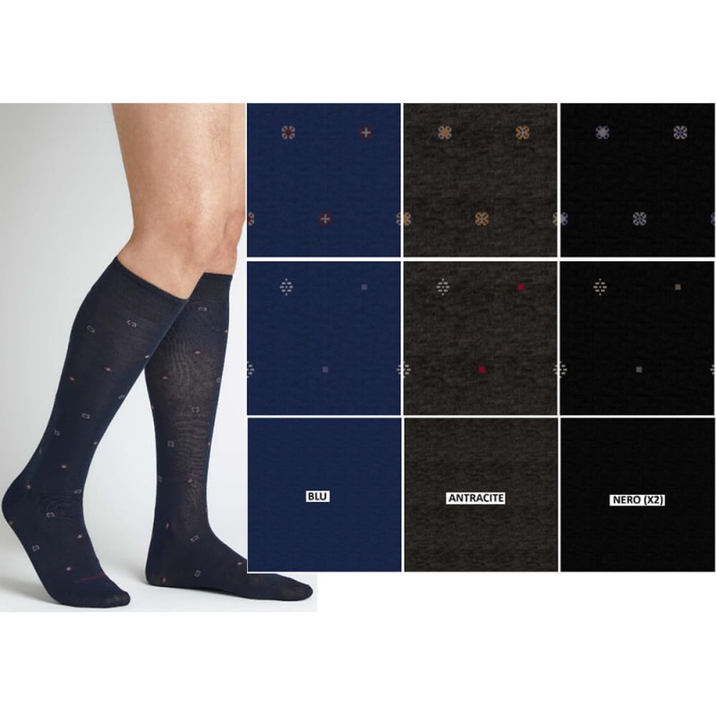 Calza uomo lunga caldocotone Il Granchio GC605 - 12 paia