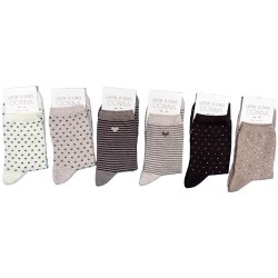 LEONDORO 6 PAIA CALZA DONNA CALDOCOTONE CORTA 422 LOVE