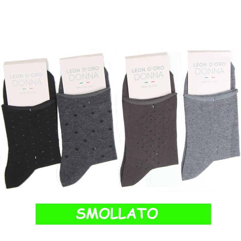 LEONDORO 6 PAIA CALZA DONNA CALDOCOTONE CORTA 404