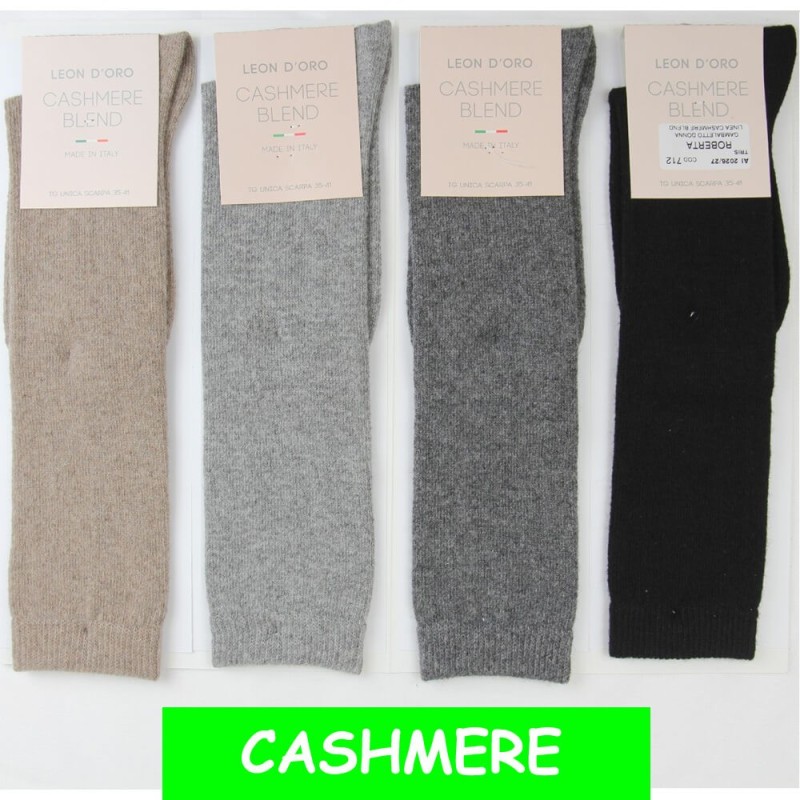 LEONDORO 6 PAIA CALZA DONNA CASHMERE LUNGA 712