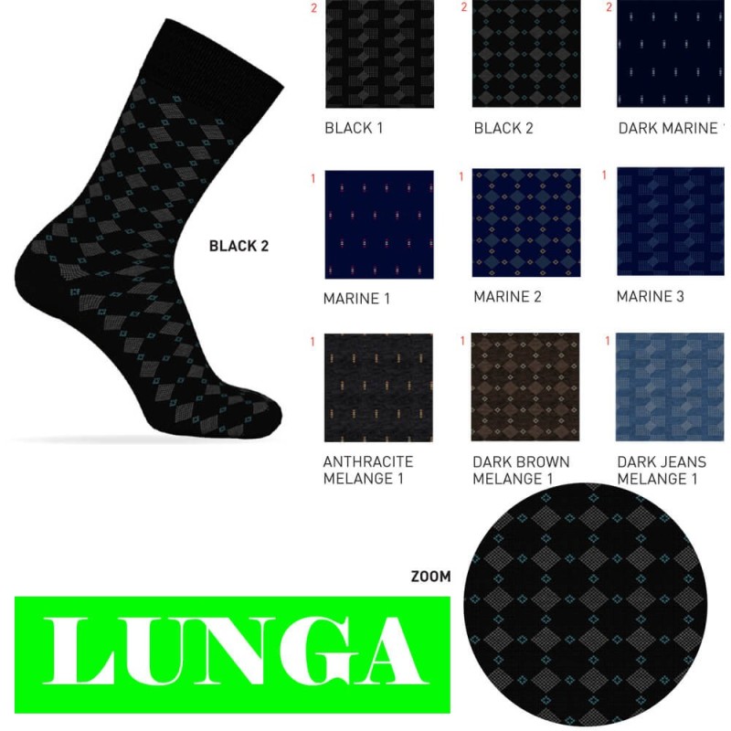 Calza uomo lunga caldocotone Enrico Coveri Winter Line 388Ass - 12 paia