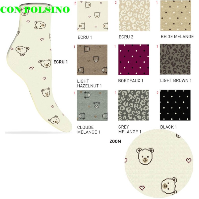 Calza donna corta caldocotone Enrico Coveri Elisa 371 1Ass - 12 paia